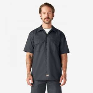 Dickies Scurte Sleeve Lucru Shirt Gri | DERB2577