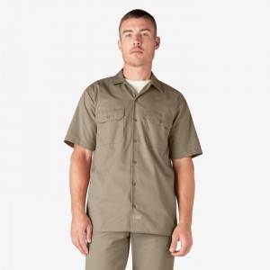 Dickies Scurte Sleeve Lucru Shirt Maro | OIFB5106