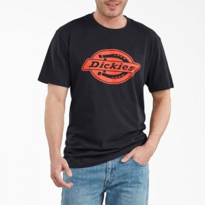 Dickies Scurte Sleeve Relaxed Fit Grafice T-Shirt Negrii | SOHP7684