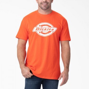 Dickies Scurte Sleeve Relaxed Fit Grafice T-Shirt Portocalii Rosii Inchis | VHAK7139