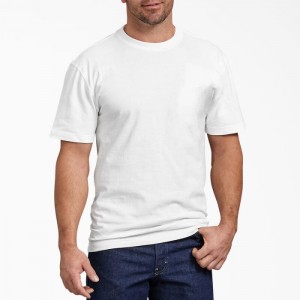 Dickies Scurte Sleeve T-Shirt Albi | JKUA5674
