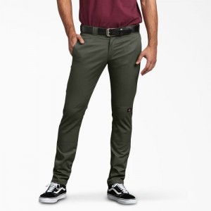 Dickies Slab Fit Double Knee Lucru Pants Masline Verzi Verzi | HQEW5517