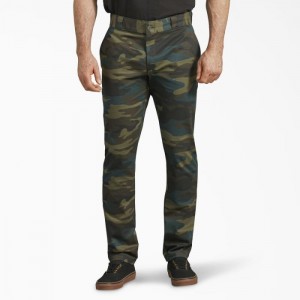 Dickies Slab Fit Lucru Pants Verzi Camuflaj | KNAV8206