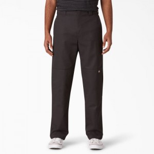 Dickies Slim Drept Fit Double Knee Pants Negrii | BTOZ7183
