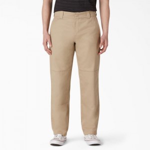 Dickies Slim Drept Fit Double Knee Pants Kaki | ILOJ2614