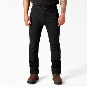 Dickies Slim Fit Duck Panza Double Knee Pants Negrii | UPGJ5825