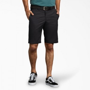 Dickies Slim Fit Lucru Shorts, 11" Negrii | WLRK1902