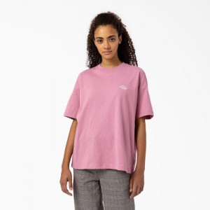 Dickies Summerdale Scurte Sleeve T-Shirt Foxglove | XZDG6231