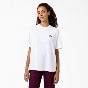 Dickies Summerdale Scurte Sleeve T-Shirt Albi | LZKF2364