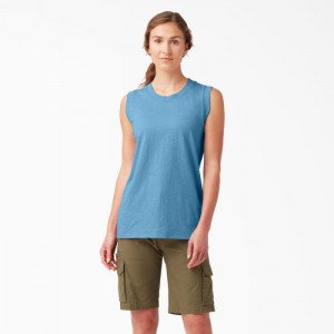 Dickies Tank Top Azur Albastri | ZORU6859
