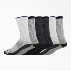 Dickies The Navigator Crew Socks, Size 6-12, 6-Pack Gri | VZUH2076
