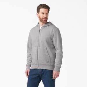 Dickies Thermal Captusite Full-Zip Fleece Hoodie Gri | TRQY9406