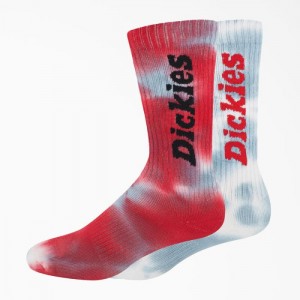 Dickies Tie-Dye Crew Socks, Size 6-12, 2-Pack Tie-Dye | GYBE4699