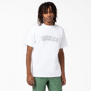 Dickies Union Springs Scurte Sleeve T-Shirt Albi | PBXG7825