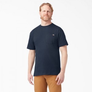 Dickies Usori Scurte Sleeve Pocket T-Shirt Bleumarin | OZNW4952