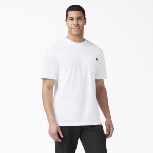 Dickies Usori Scurte Sleeve Pocket T-Shirt Albi | IETM4639
