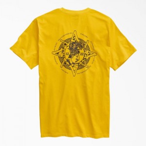 Dickies Vincent Alvarez Grafice T-Shirt Golden Rod | TLBX1472