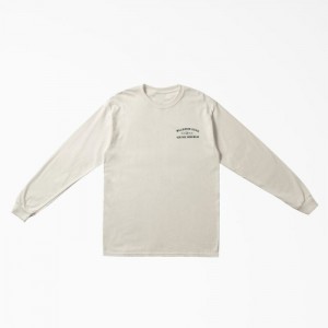 Dickies W.D. Heritage Workwear Long Sleeve Grafice T-Shirt Albi | OHNP8041