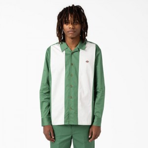 Dickies Westover Long Sleeve Shirt Verzi Inchis | LTXI7251