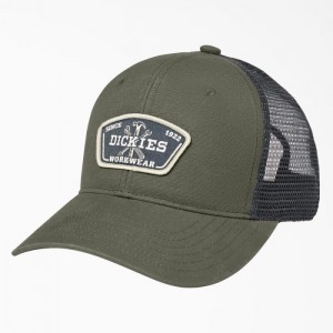 Dickies Workwear Patch Panza Trucker Cap Verzi | SCOK4880