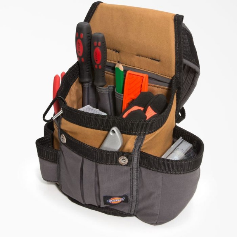 Dickies 8-Pocket Utility Pouch & Căptușită Belt Set Maro | JUKO5602