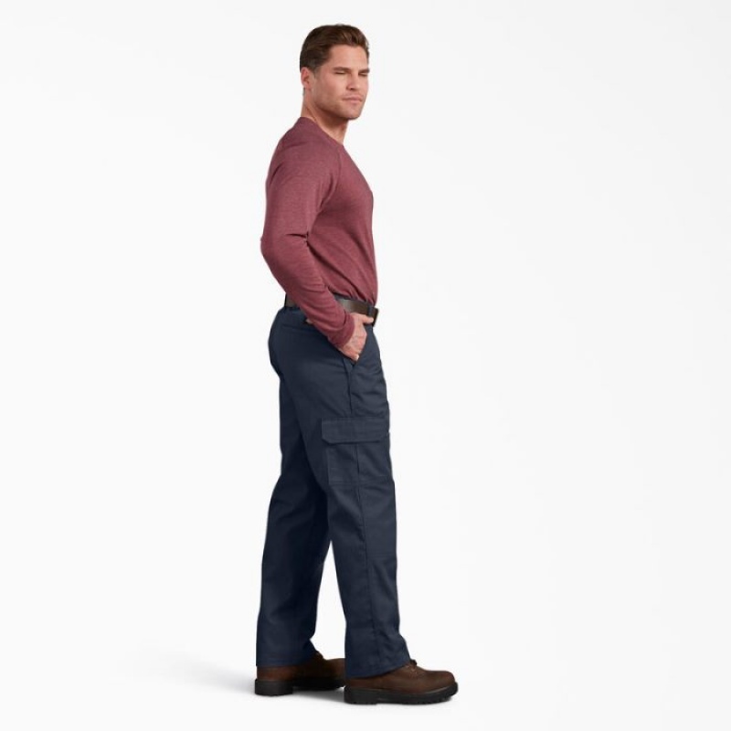 Dickies Active Talie Regular Fit Cargo Pants Bleumarin | XUKM4323