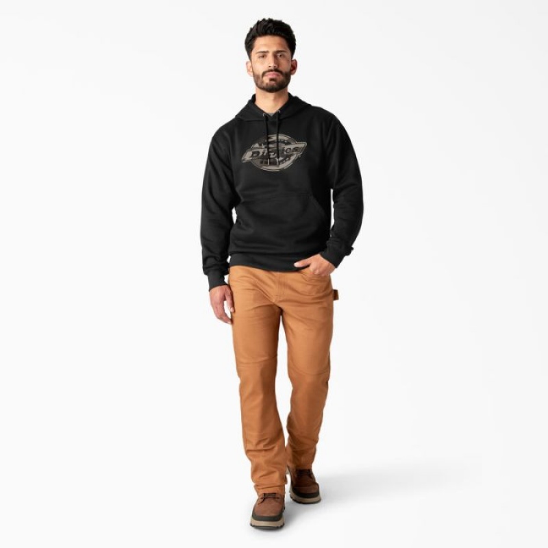 Dickies Apa Repellent Camo Logo Hoodie Negrii | UDAO7926