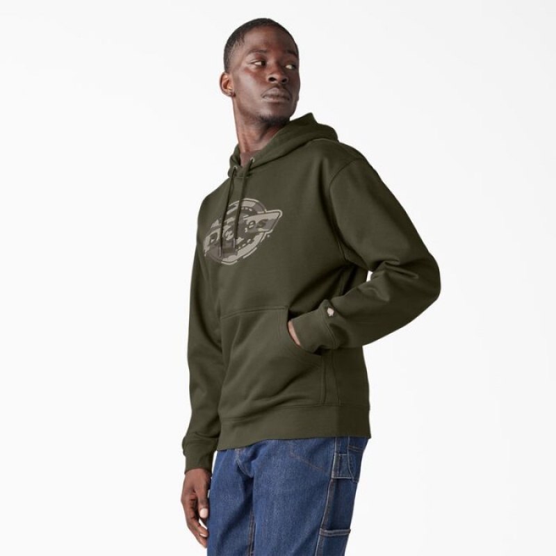 Dickies Apa Repellent Camo Logo Hoodie Verzi | OXMR0412