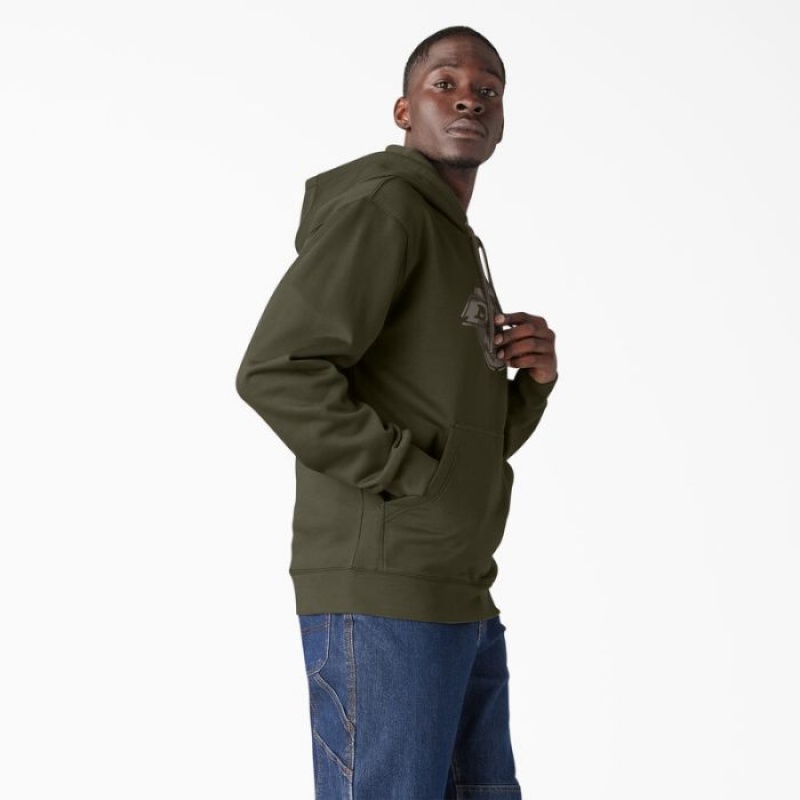 Dickies Apa Repellent Camo Logo Hoodie Verzi | OXMR0412