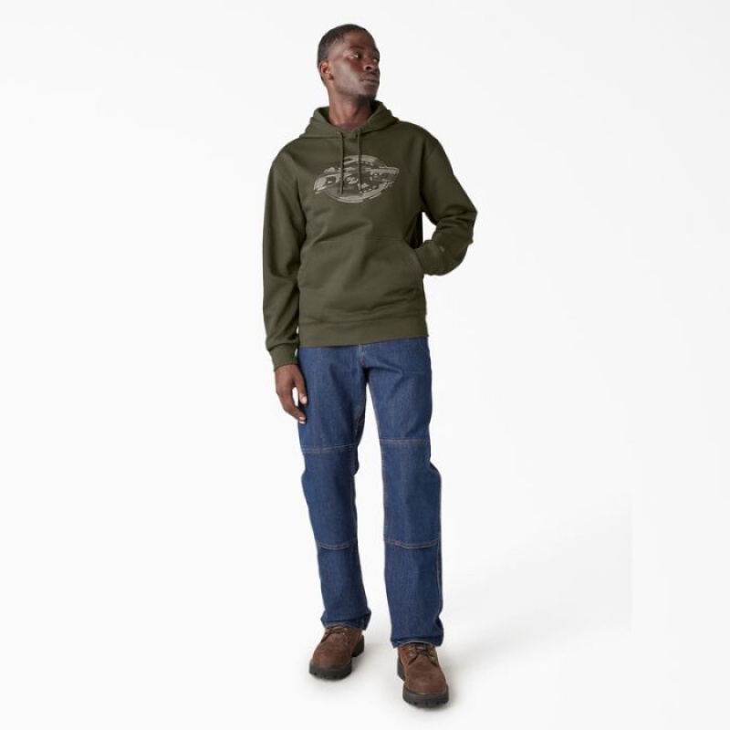 Dickies Apa Repellent Camo Logo Hoodie Verzi | OXMR0412