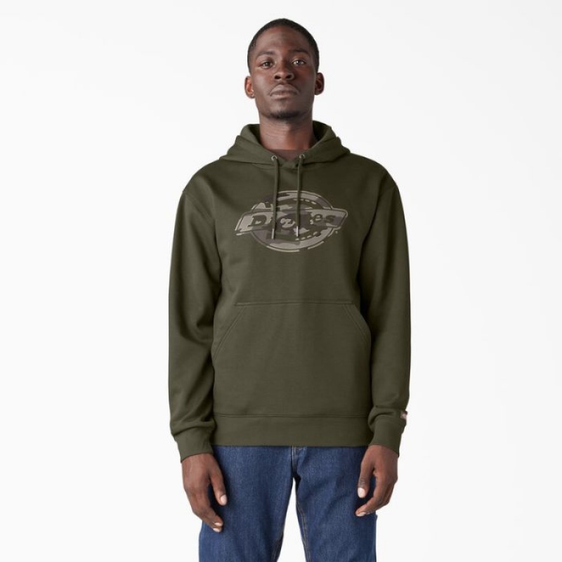 Dickies Apa Repellent Camo Logo Hoodie Verzi | OXMR0412
