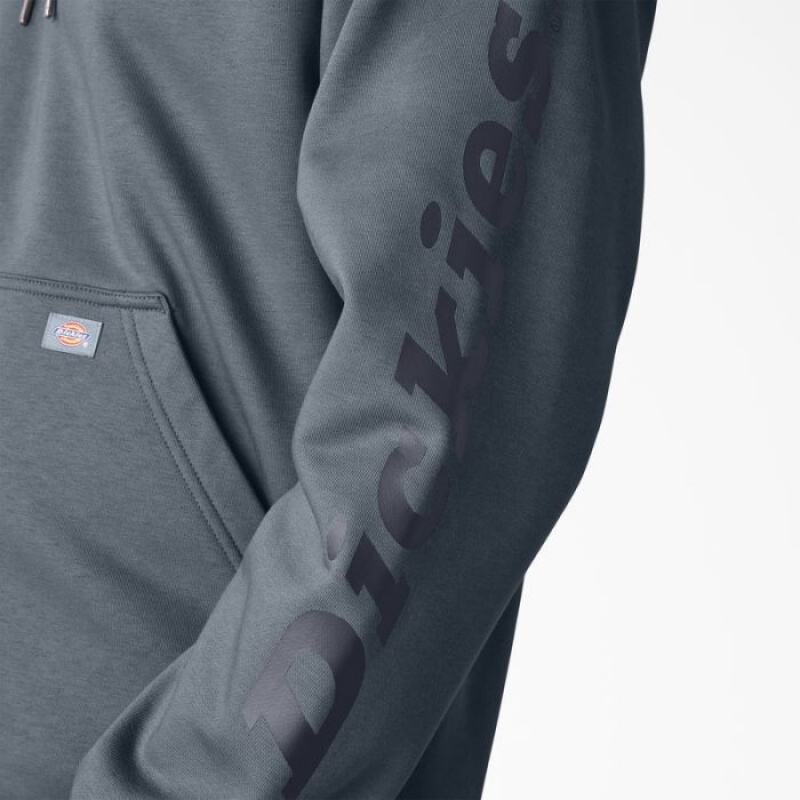 Dickies Apa Repellent Logo Sleeve Hoodie Stormy Weather | GKWH4765