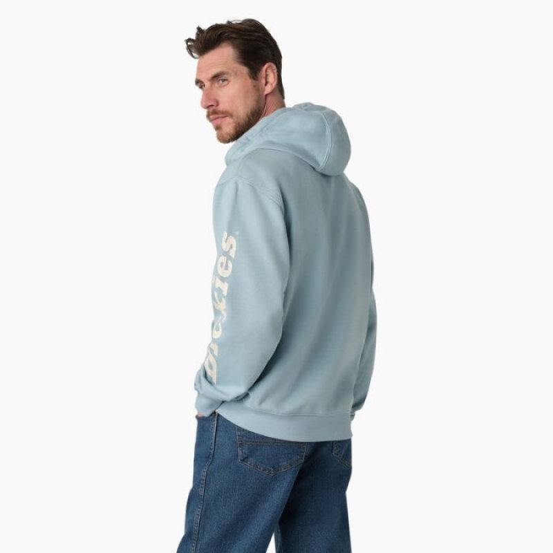 Dickies Apa Repellent Logo Sleeve Hoodie Albastri | YOVN9359