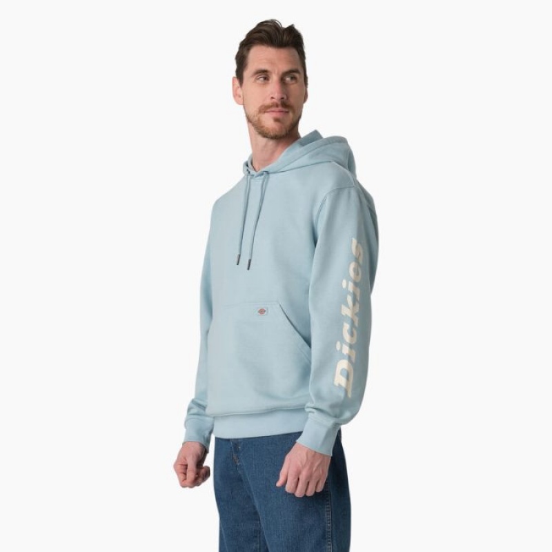 Dickies Apa Repellent Logo Sleeve Hoodie Albastri | YOVN9359