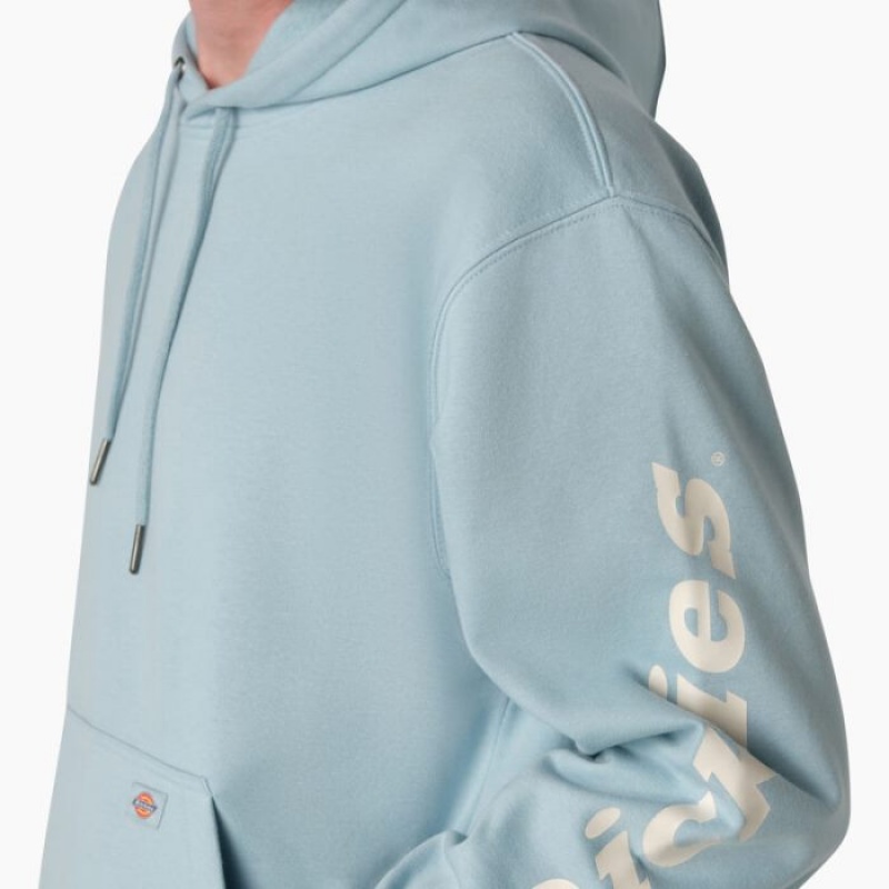 Dickies Apa Repellent Logo Sleeve Hoodie Albastri | YOVN9359