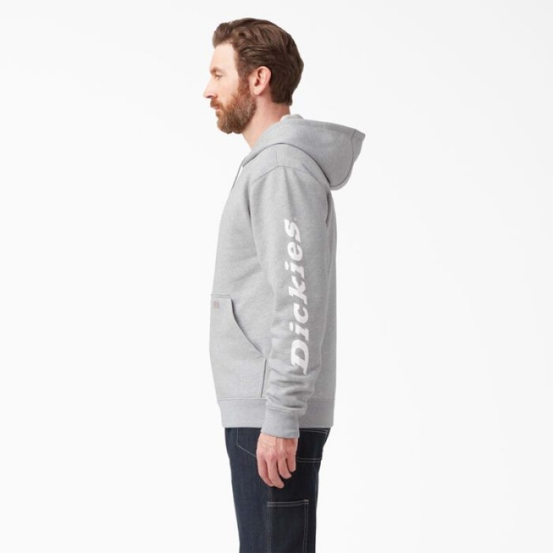 Dickies Apa Repellent Logo Sleeve Hoodie Gri | GBCF4251