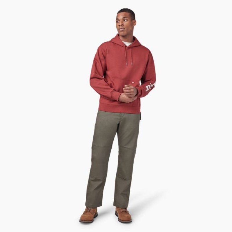 Dickies Apa Repellent Logo Sleeve Hoodie Rosii Inchis | VGVS7366