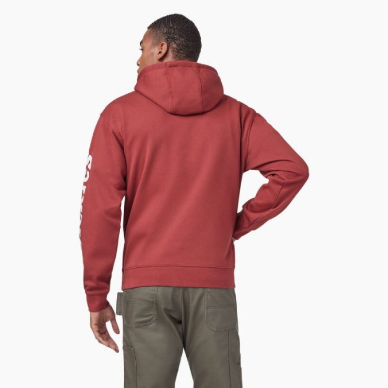 Dickies Apa Repellent Logo Sleeve Hoodie Rosii Inchis | VGVS7366