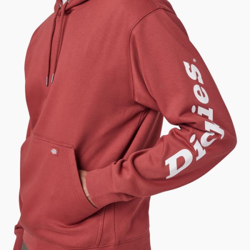 Dickies Apa Repellent Logo Sleeve Hoodie Rosii Inchis | VGVS7366