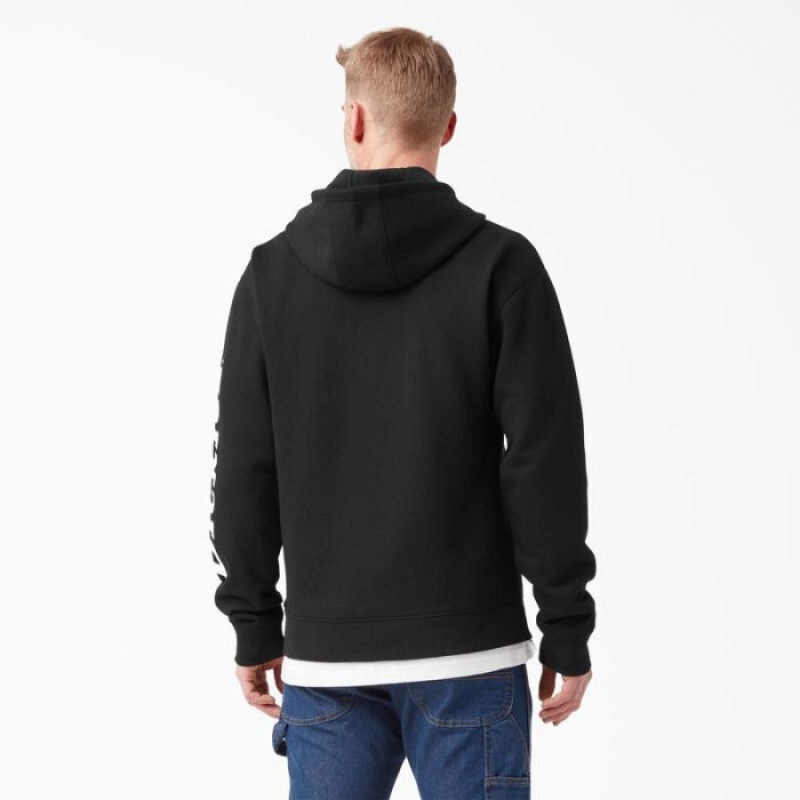 Dickies Apa Repellent Logo Sleeve Hoodie Negrii | THND3485