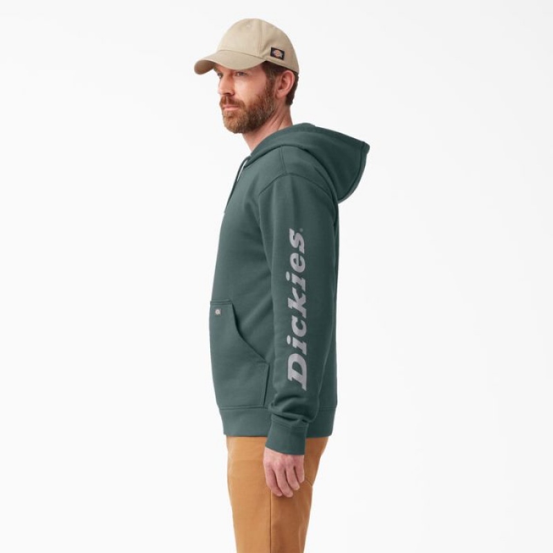 Dickies Apa Repellent Logo Sleeve Hoodie Verzi | CSXC6546