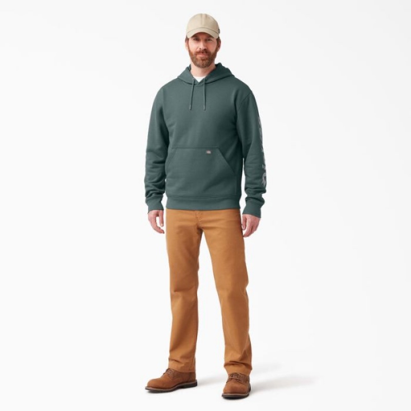 Dickies Apa Repellent Logo Sleeve Hoodie Verzi | CSXC6546