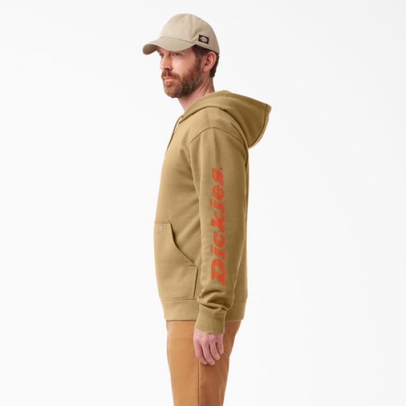 Dickies Apa Repellent Logo Sleeve Hoodie Nubuck | BYXQ8480