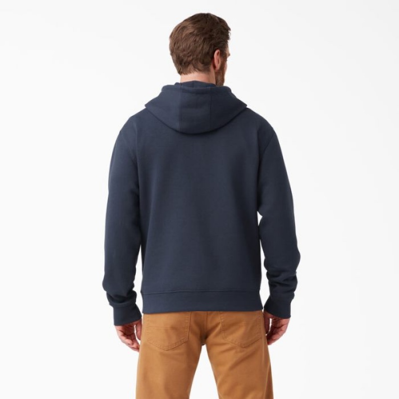 Dickies Apa Repellent Tri-Color Logo Hoodie Bleumarin | MLZP0381