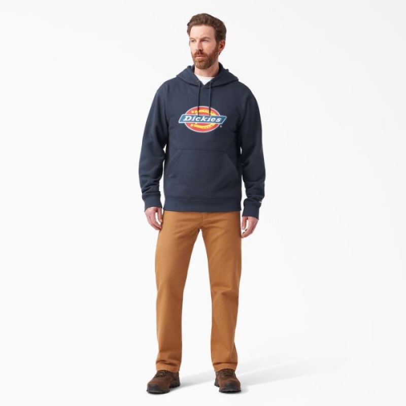 Dickies Apa Repellent Tri-Color Logo Hoodie Bleumarin | MLZP0381