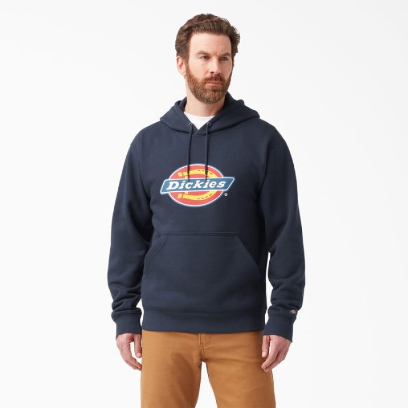 Dickies Apa Repellent Tri-Color Logo Hoodie Bleumarin | MLZP0381