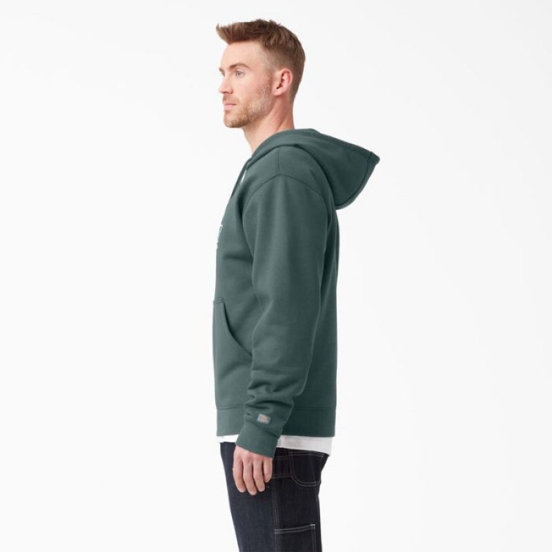Dickies Apa Repellent Tri-Color Logo Hoodie Verzi | VICK3064
