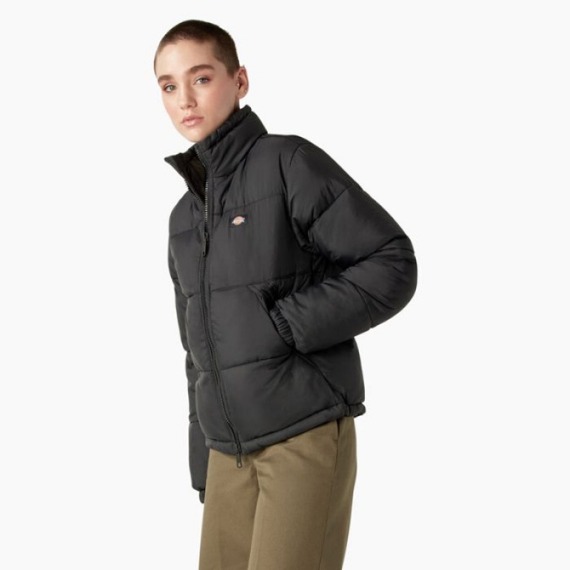 Dickies Atlanta Puffer Jacket Negrii | WVGU1817