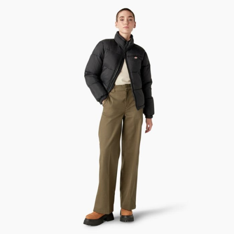 Dickies Atlanta Puffer Jacket Negrii | WVGU1817