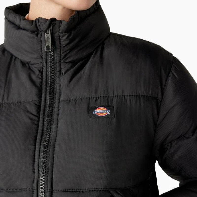 Dickies Atlanta Puffer Jacket Negrii | WVGU1817